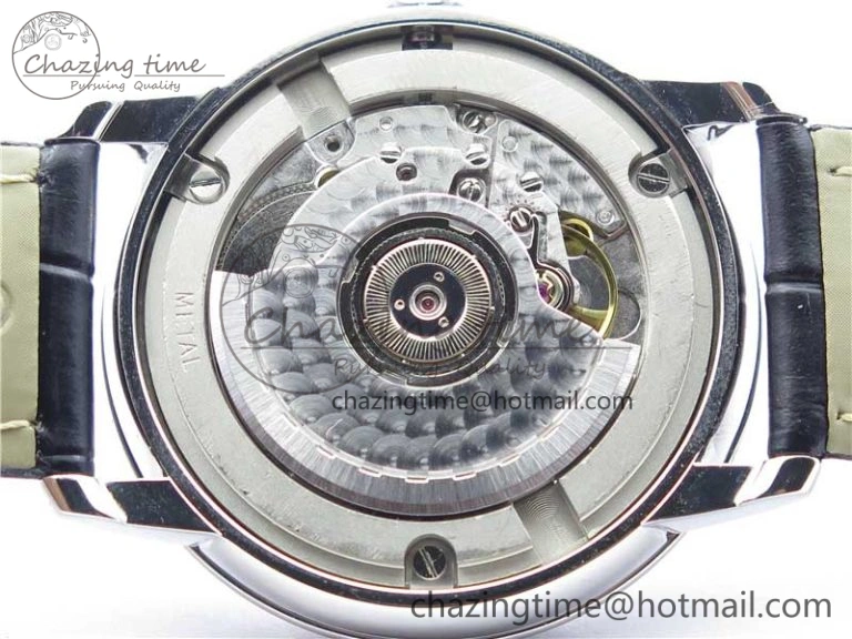 De Ville SS KZF 1:1 Best Edition White Dial on Black Leather Strap MIYOTA 9015