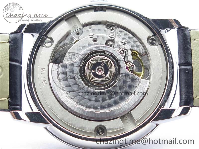 De Ville SS KZF 1:1 Best Edition White Dial on Black Leather Strap MIYOTA 9015