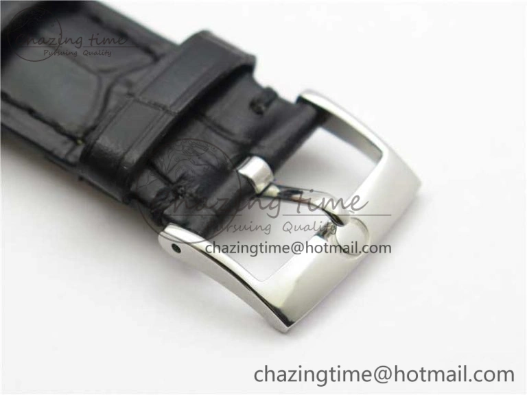 De Ville SS KZF 1:1 Best Edition White Dial on Black Leather Strap MIYOTA 9015