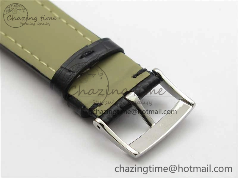 De Ville SS KZF 1:1 Best Edition White Dial on Black Leather Strap MIYOTA 9015