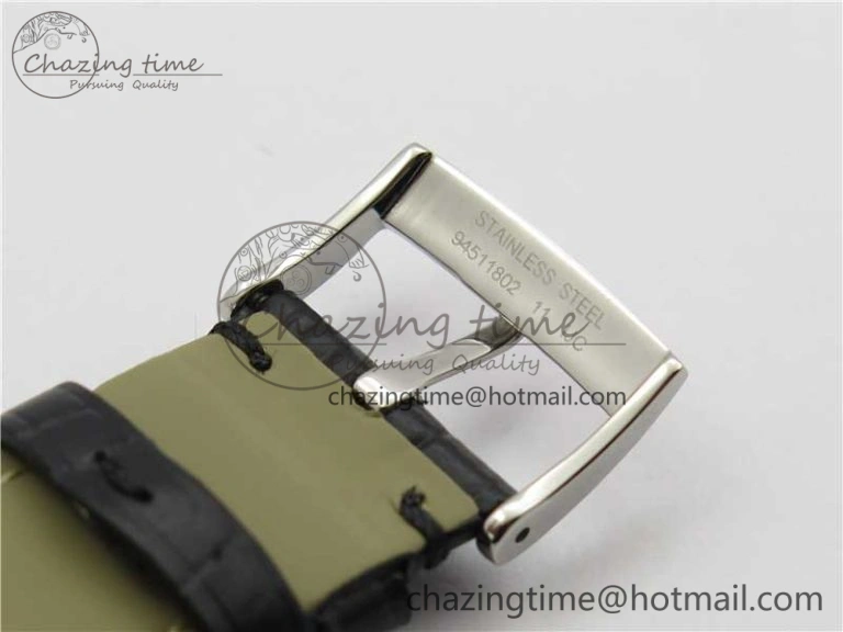 De Ville SS KZF 1:1 Best Edition White Dial on Black Leather Strap MIYOTA 9015