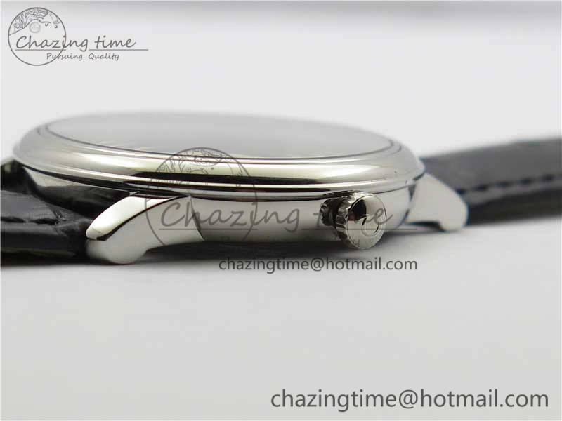 De Ville SS KZF 1:1 Best Edition White Dial on Black Leather Strap MIYOTA 9015