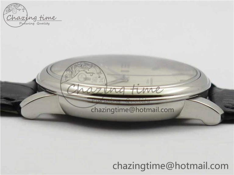 De Ville SS KZF 1:1 Best Edition White Dial on Black Leather Strap MIYOTA 9015