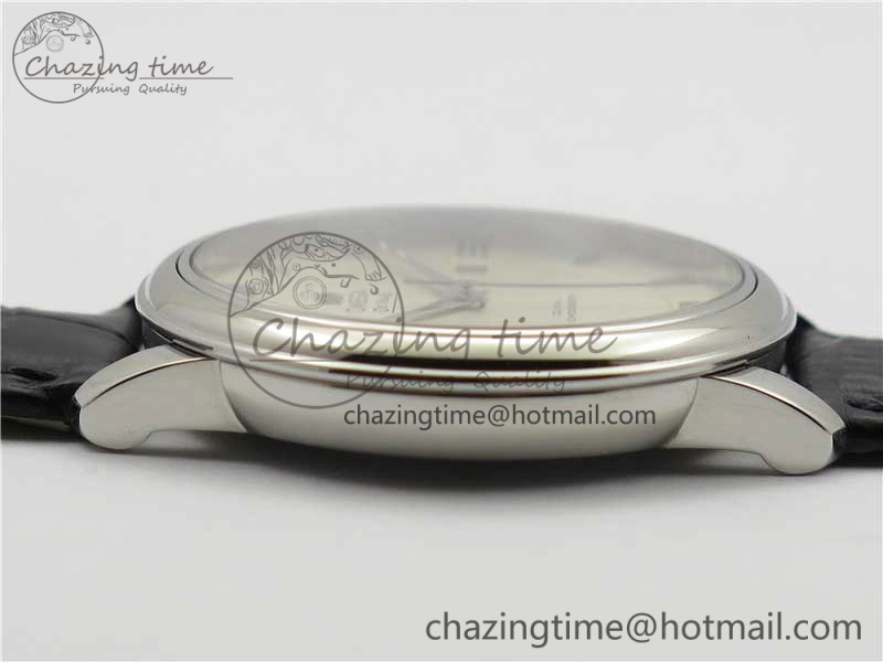 De Ville SS KZF 1:1 Best Edition White Dial on Black Leather Strap MIYOTA 9015