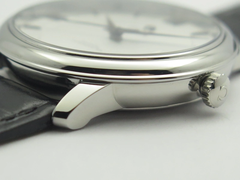 De Ville SS MK 1:1 Best Edition Silver Dial Blue Markers On Leather Strap Miyota 9015 V2