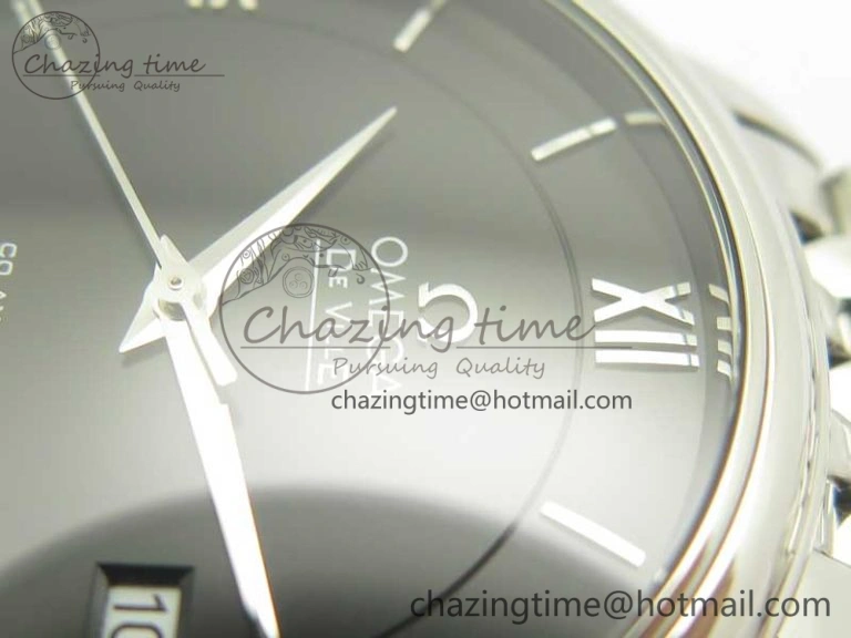 De Ville SS RXW 1:1 Best Edition Black Dial on SS Bracelet A2892 (Free Leather Strap)