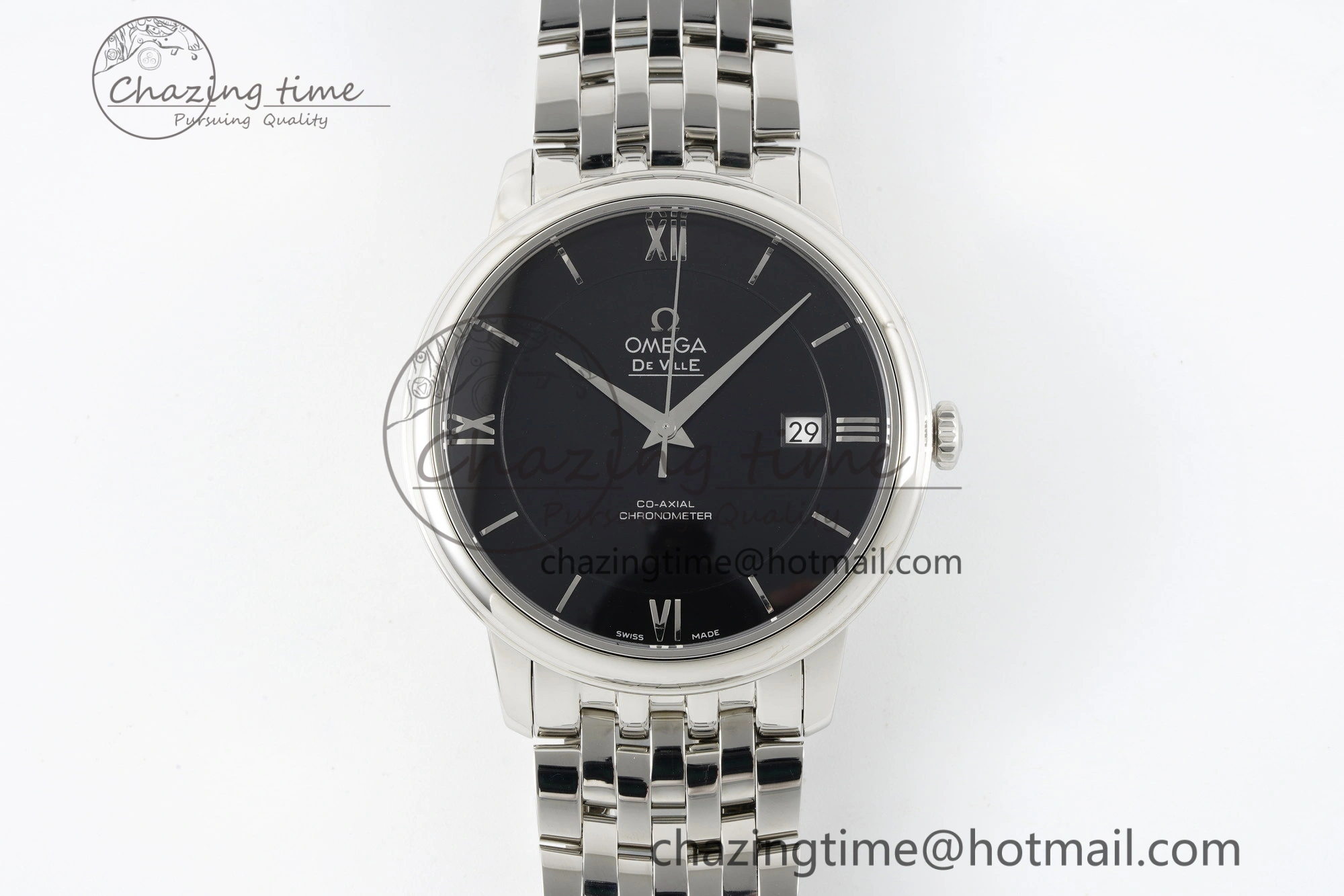 De Ville SS TWF 1:1 Best Edition Black Dial on SS Bracelet MIYOTA 9015