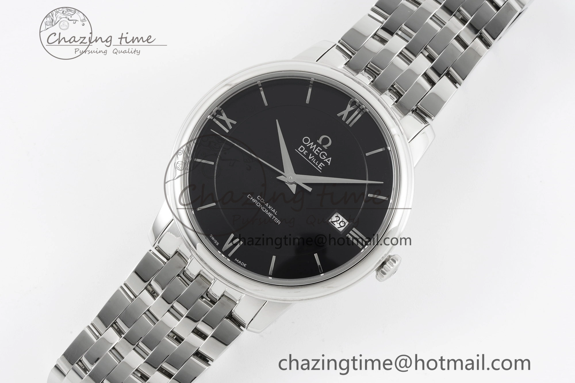 De Ville SS TWF 1:1 Best Edition Black Dial on SS Bracelet MIYOTA 9015