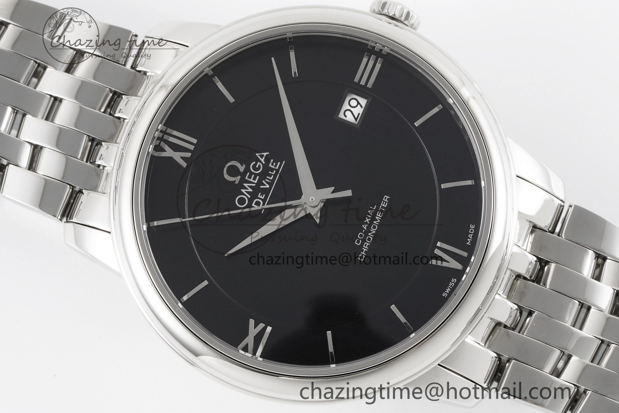 De Ville SS TWF 1:1 Best Edition Black Dial on SS Bracelet MIYOTA 9015