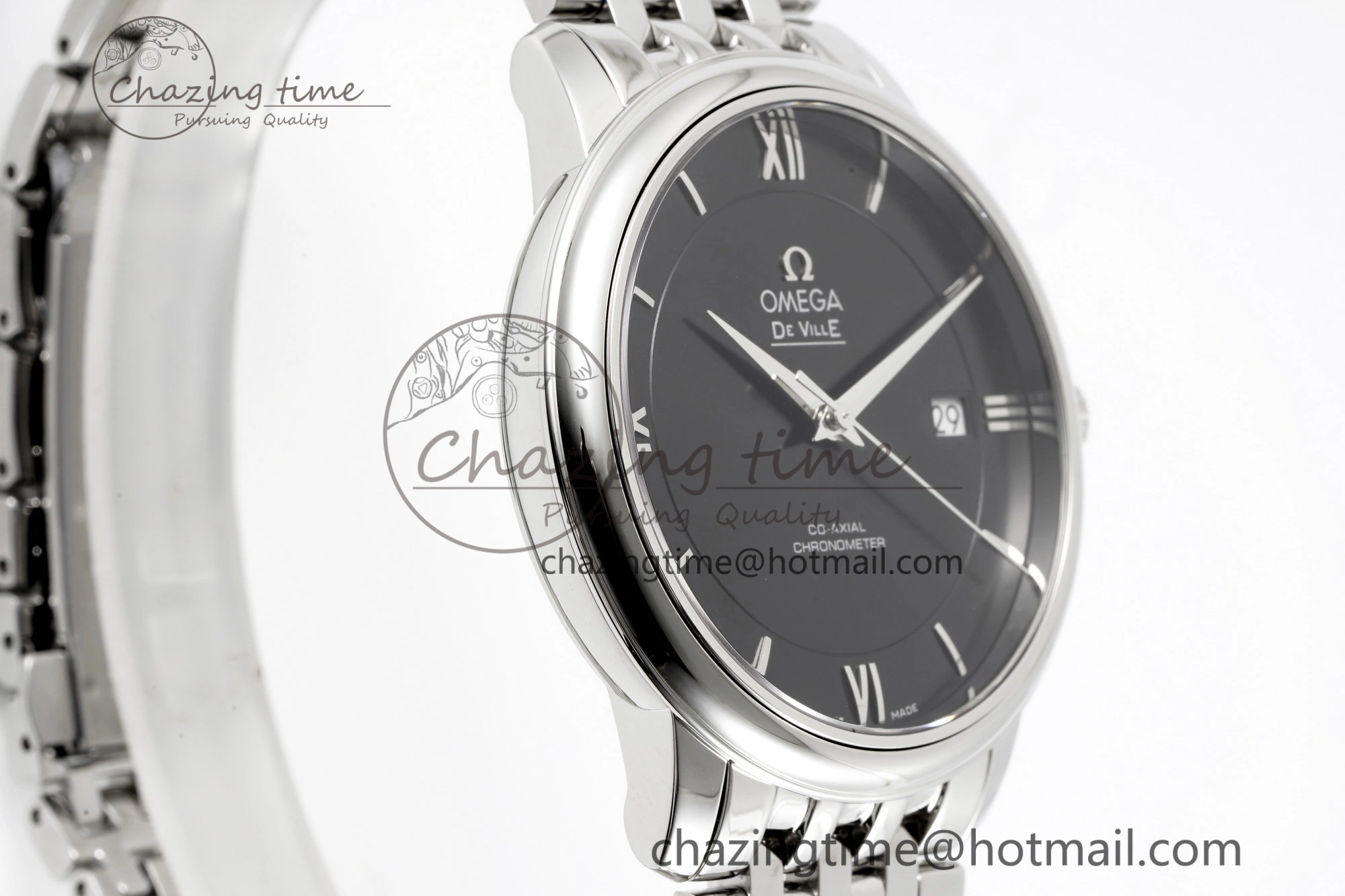 De Ville SS TWF 1:1 Best Edition Black Dial on SS Bracelet MIYOTA 9015