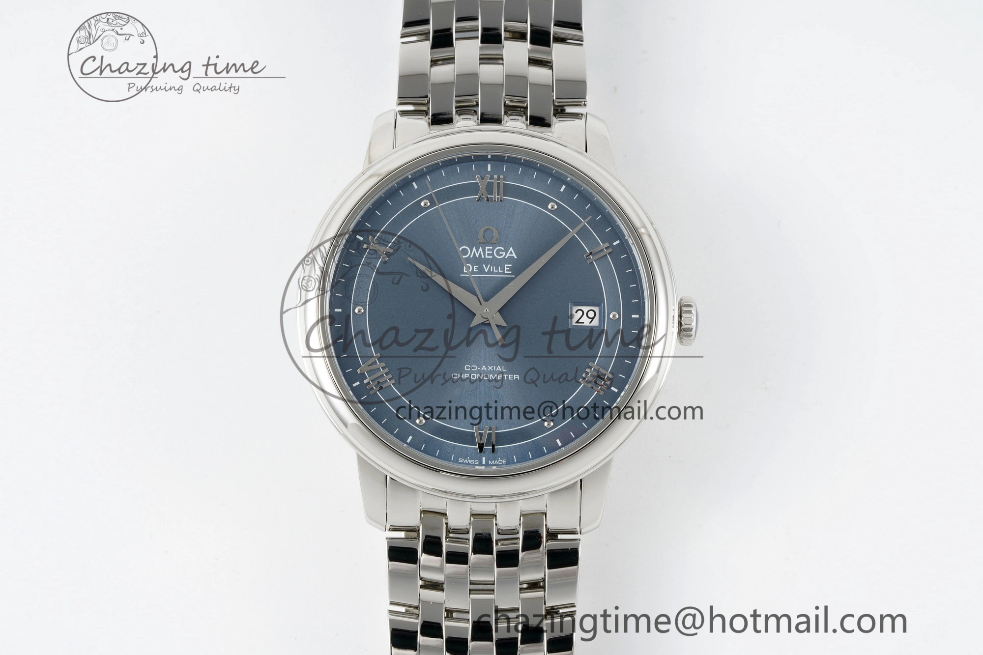 De Ville SS TWF 1:1 Best Edition Blue Dial on SS Bracelet MIYOTA 9015