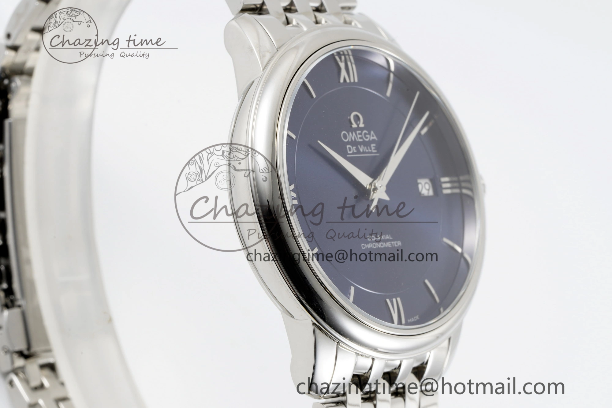 De Ville SS TWF 1:1 Best Edition Deep Blue Dial on SS Bracelet MIYOTA 9015