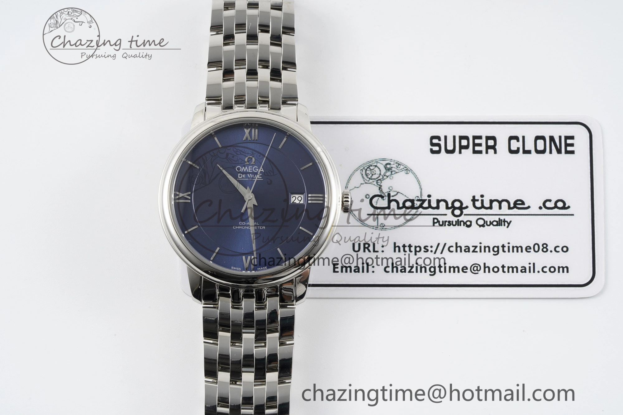 De Ville SS TWF 1:1 Best Edition Deep Blue Dial on SS Bracelet MIYOTA 9015