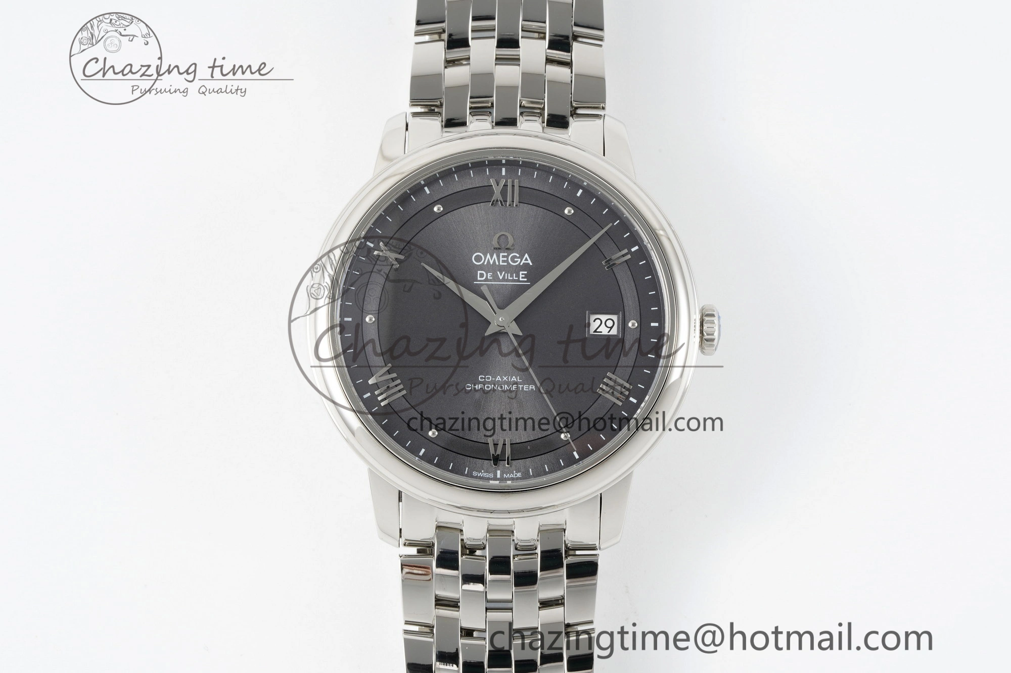 De Ville SS TWF 1:1 Best Edition Gray Dial on SS Bracelet MIYOTA 9015