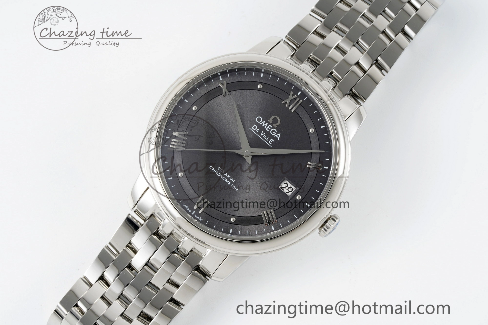 De Ville SS TWF 1:1 Best Edition Gray Dial on SS Bracelet MIYOTA 9015