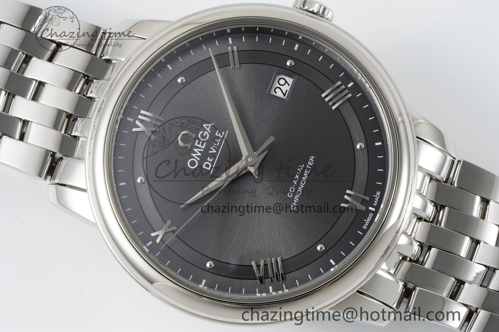 De Ville SS TWF 1:1 Best Edition Gray Dial on SS Bracelet MIYOTA 9015