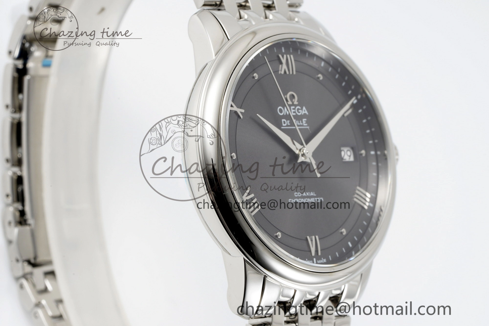 De Ville SS TWF 1:1 Best Edition Gray Dial on SS Bracelet MIYOTA 9015