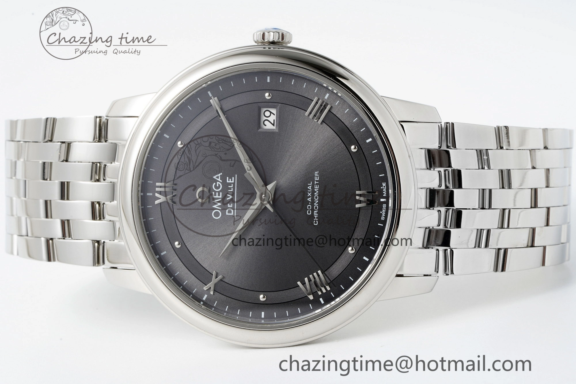 De Ville SS TWF 1:1 Best Edition Gray Dial on SS Bracelet MIYOTA 9015