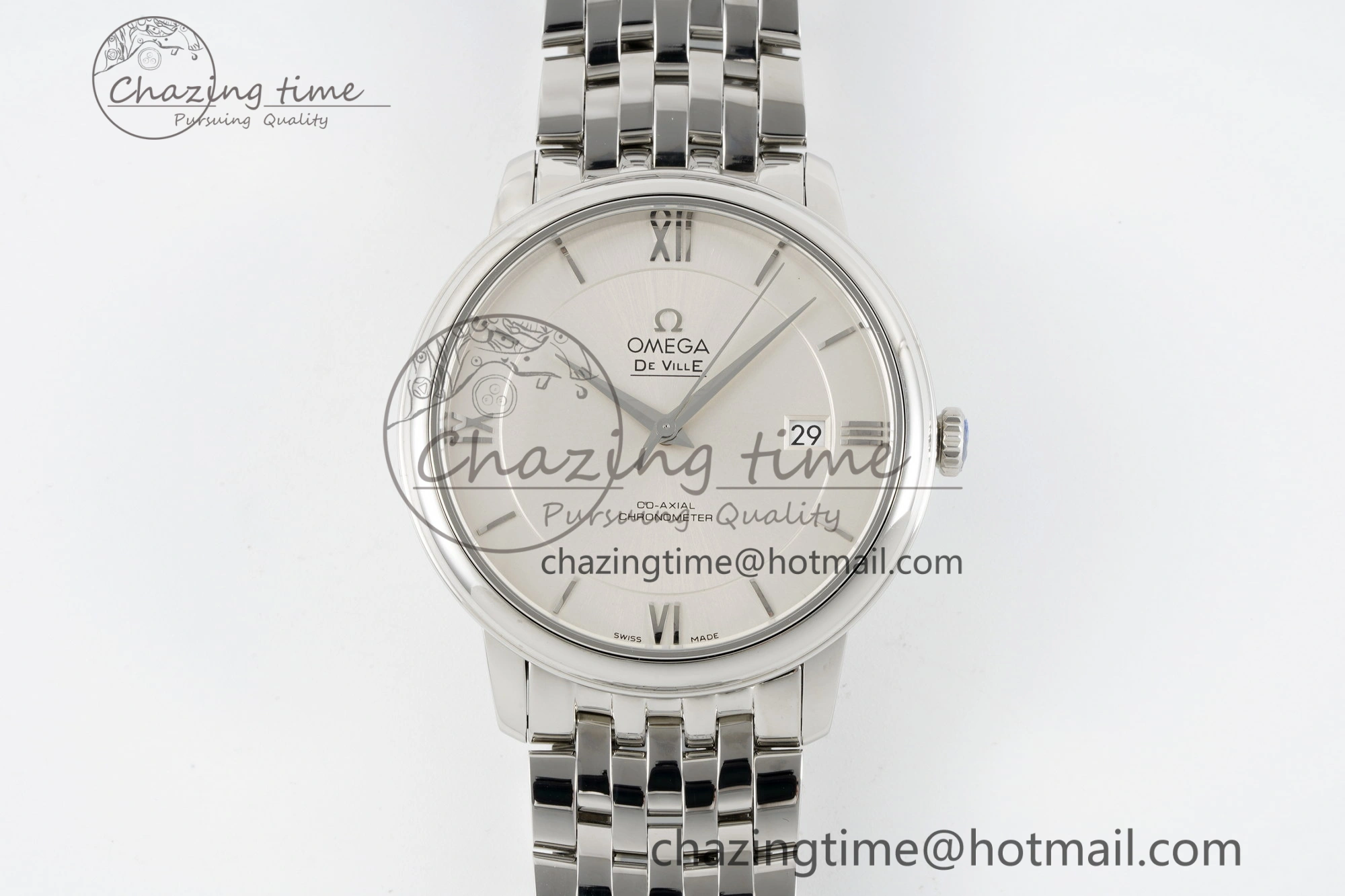 De Ville SS TWF 1:1 Best Edition Silver Dial on SS Bracelet MIYOTA 9015