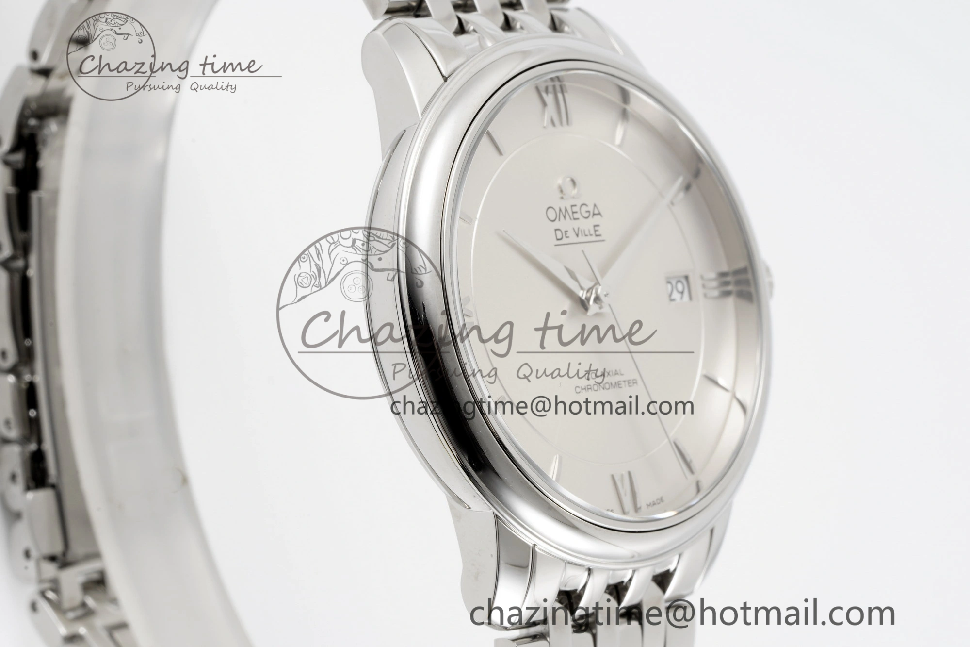 De Ville SS TWF 1:1 Best Edition Silver Dial on SS Bracelet MIYOTA 9015