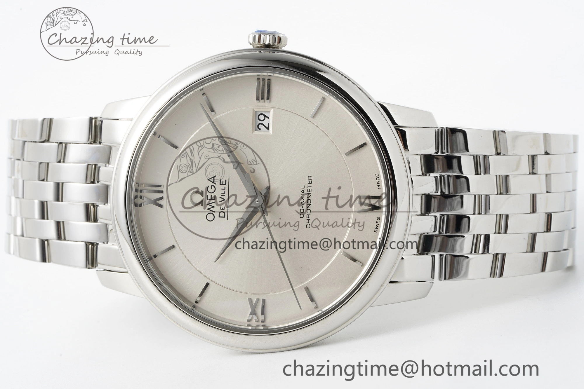 De Ville SS TWF 1:1 Best Edition Silver Dial on SS Bracelet MIYOTA 9015