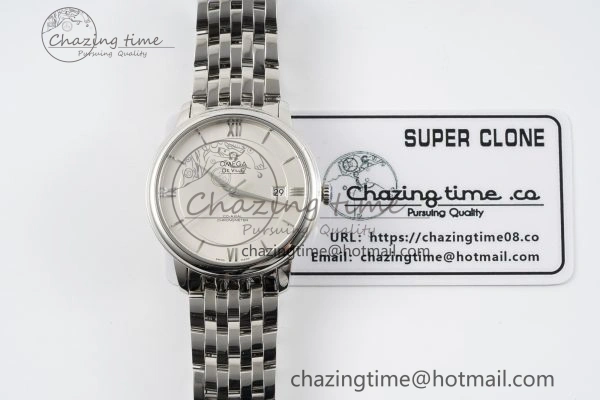 De Ville SS TWF 1:1 Best Edition Silver Dial on SS Bracelet MIYOTA 9015