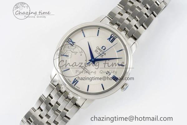 De Ville SS TWF 1:1 Best Edition White Dial Blue Markers on SS Bracelet MIYOTA 9015