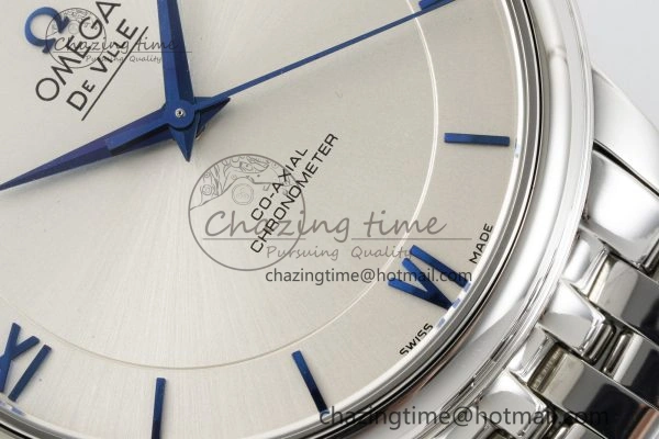 De Ville SS TWF 1:1 Best Edition White Dial Blue Markers on SS Bracelet MIYOTA 9015