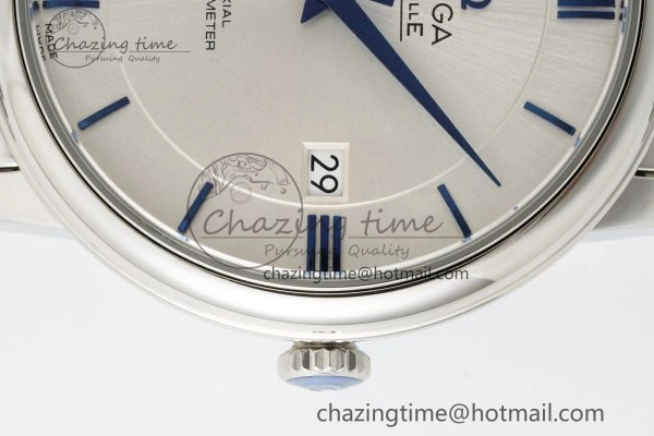 De Ville SS TWF 1:1 Best Edition White Dial Blue Markers on SS Bracelet MIYOTA 9015