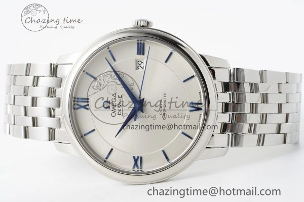 De Ville SS TWF 1:1 Best Edition White Dial Blue Markers on SS Bracelet MIYOTA 9015