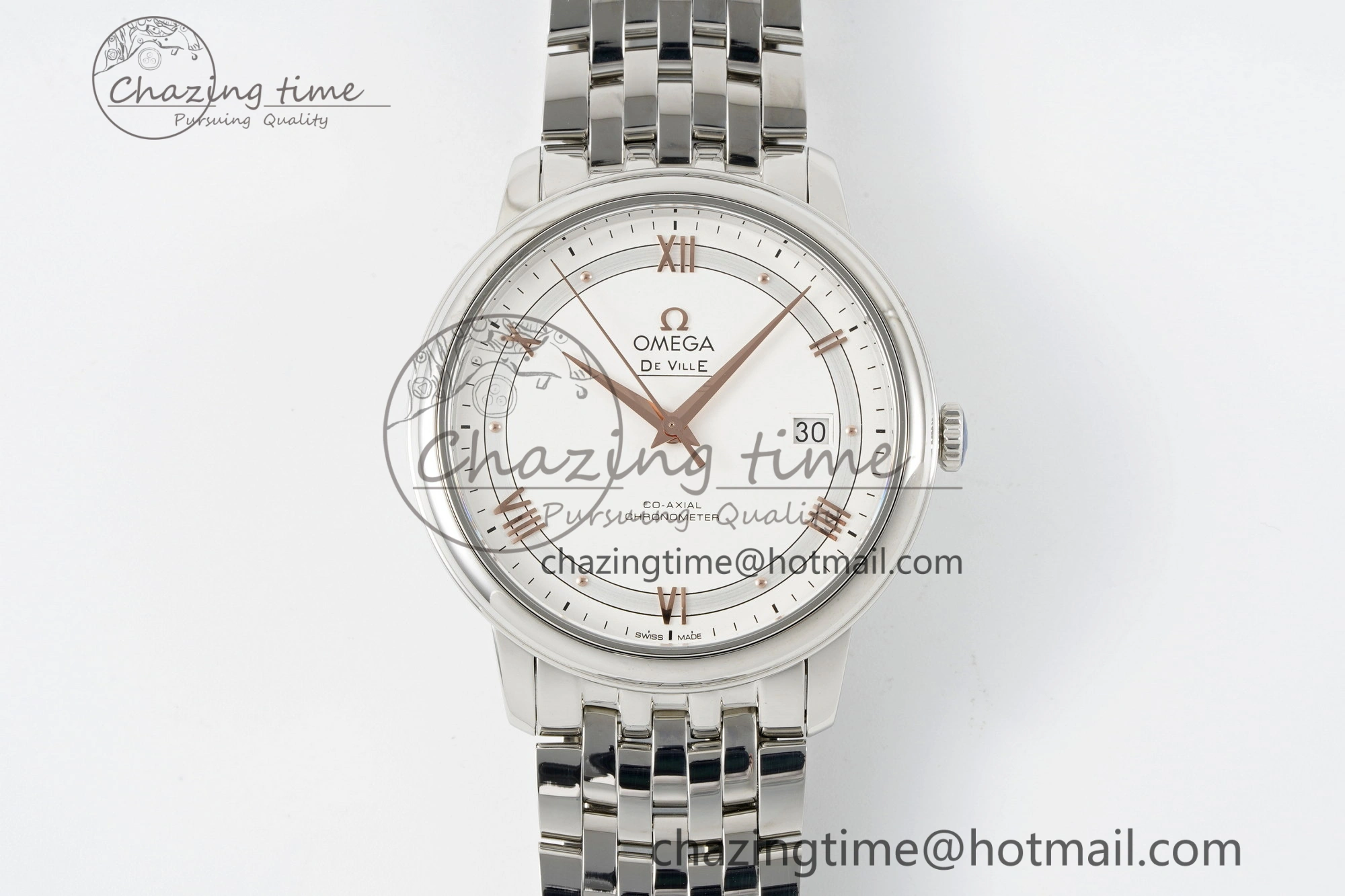 De Ville SS TWF 1:1 Best Edition White Dial on SS Bracelet MIYOTA 9015
