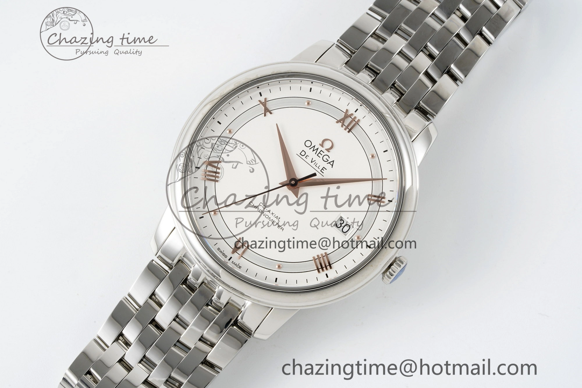 De Ville SS TWF 1:1 Best Edition White Dial on SS Bracelet MIYOTA 9015