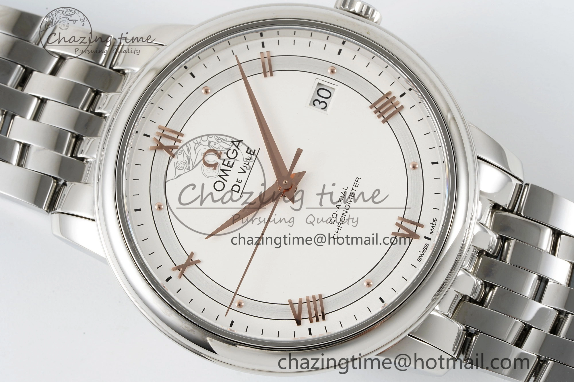 De Ville SS TWF 1:1 Best Edition White Dial on SS Bracelet MIYOTA 9015