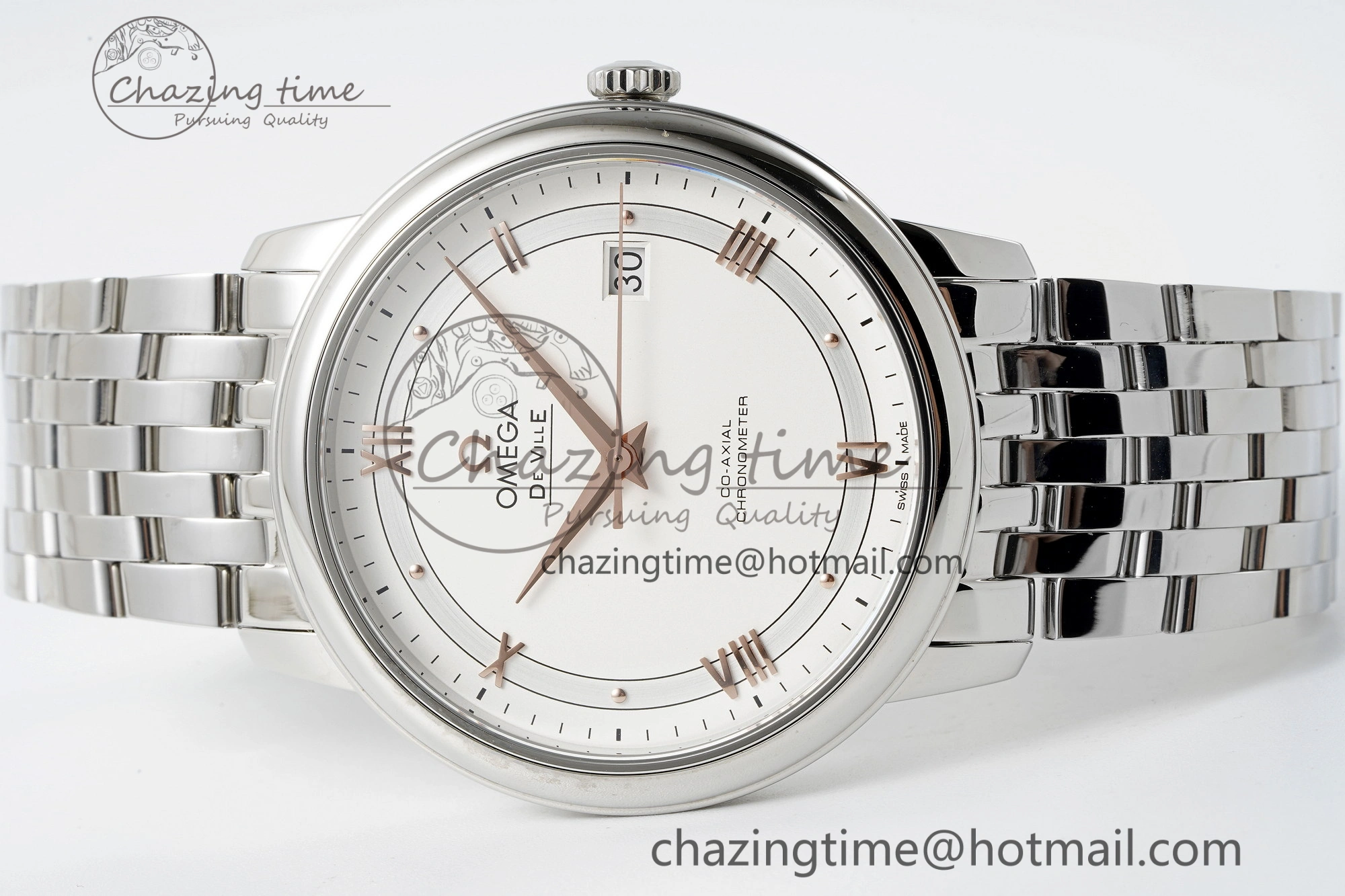 De Ville SS TWF 1:1 Best Edition White Dial on SS Bracelet MIYOTA 9015