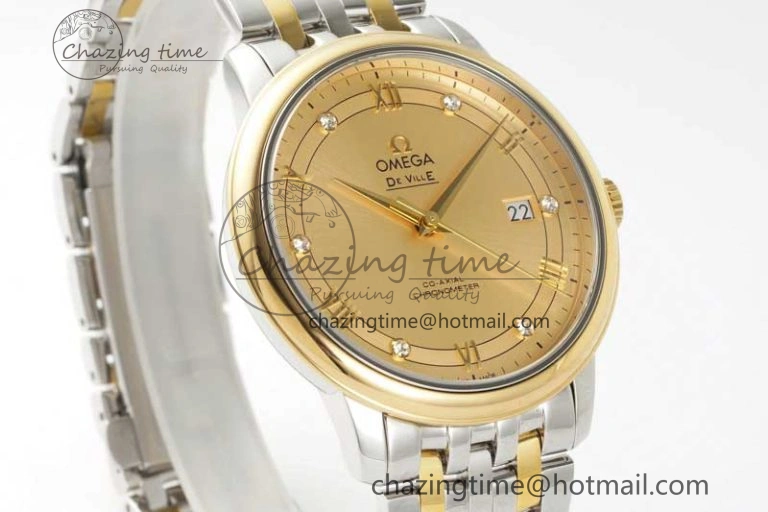 De Ville SS YG DIWF 1:1 Best Edition YG Dial on SS YG Bracelet MIYOTA 9015
