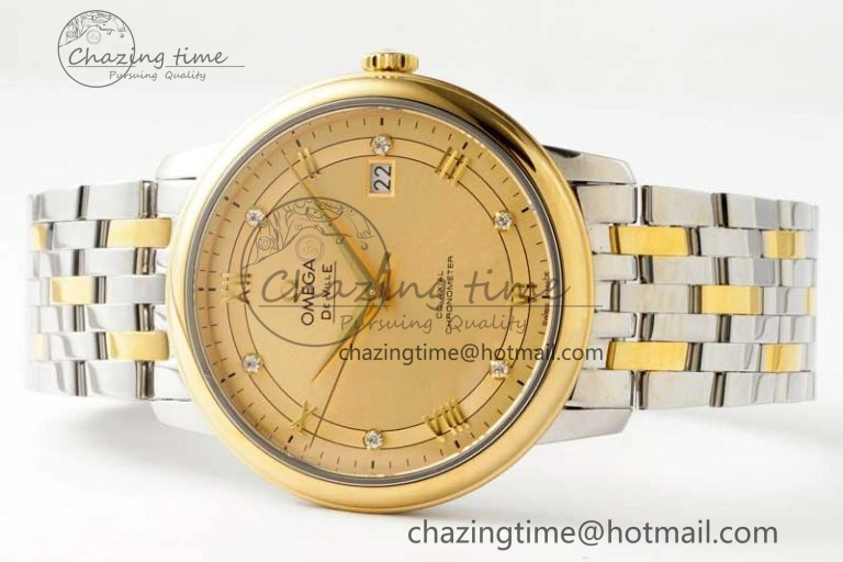 De Ville SS YG DIWF 1:1 Best Edition YG Dial on SS YG Bracelet MIYOTA 9015