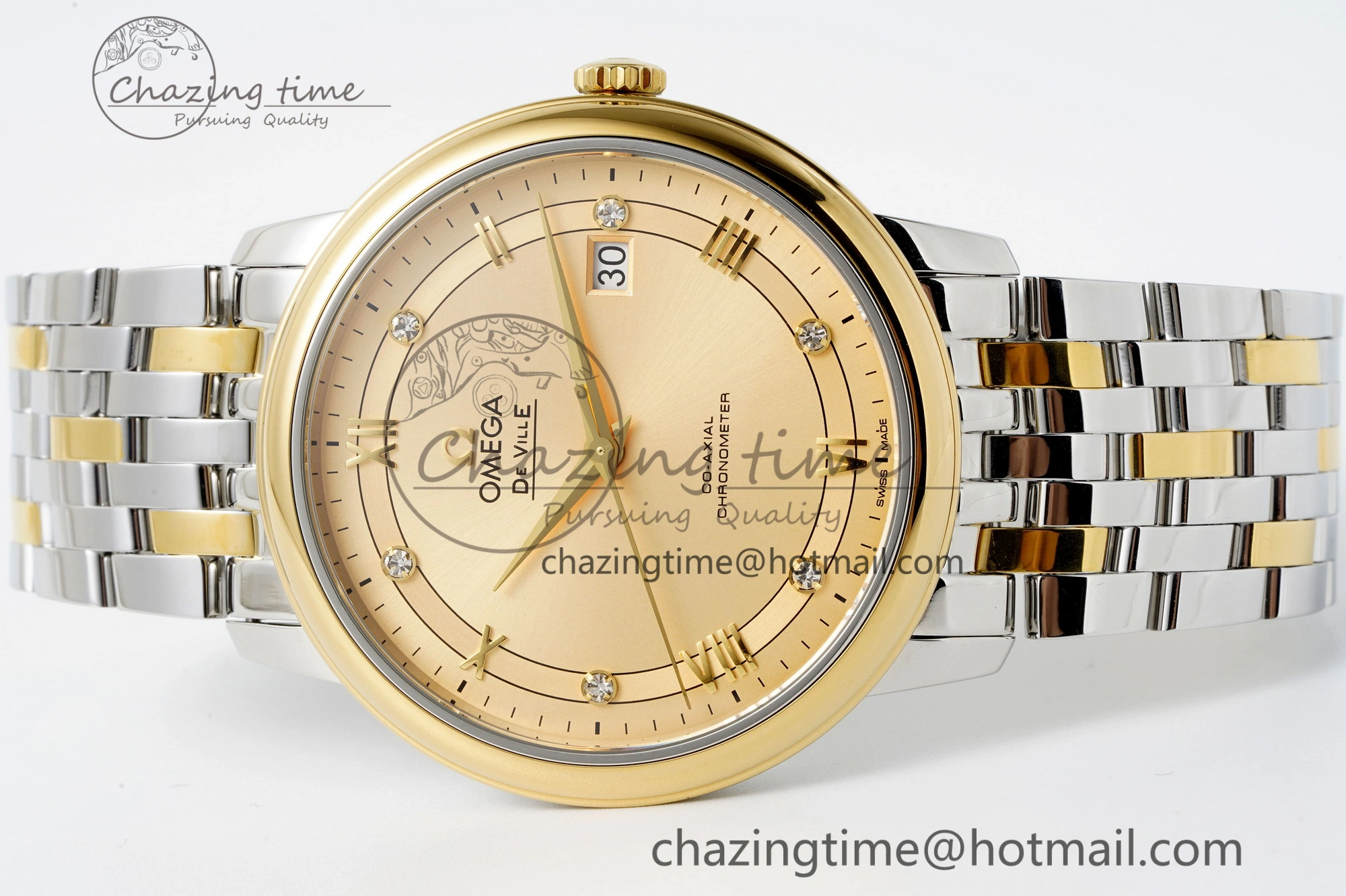 De Ville SS YG TWF 1:1 Best Edition YG Dial on SS YG Bracelet MIYOTA 9015
