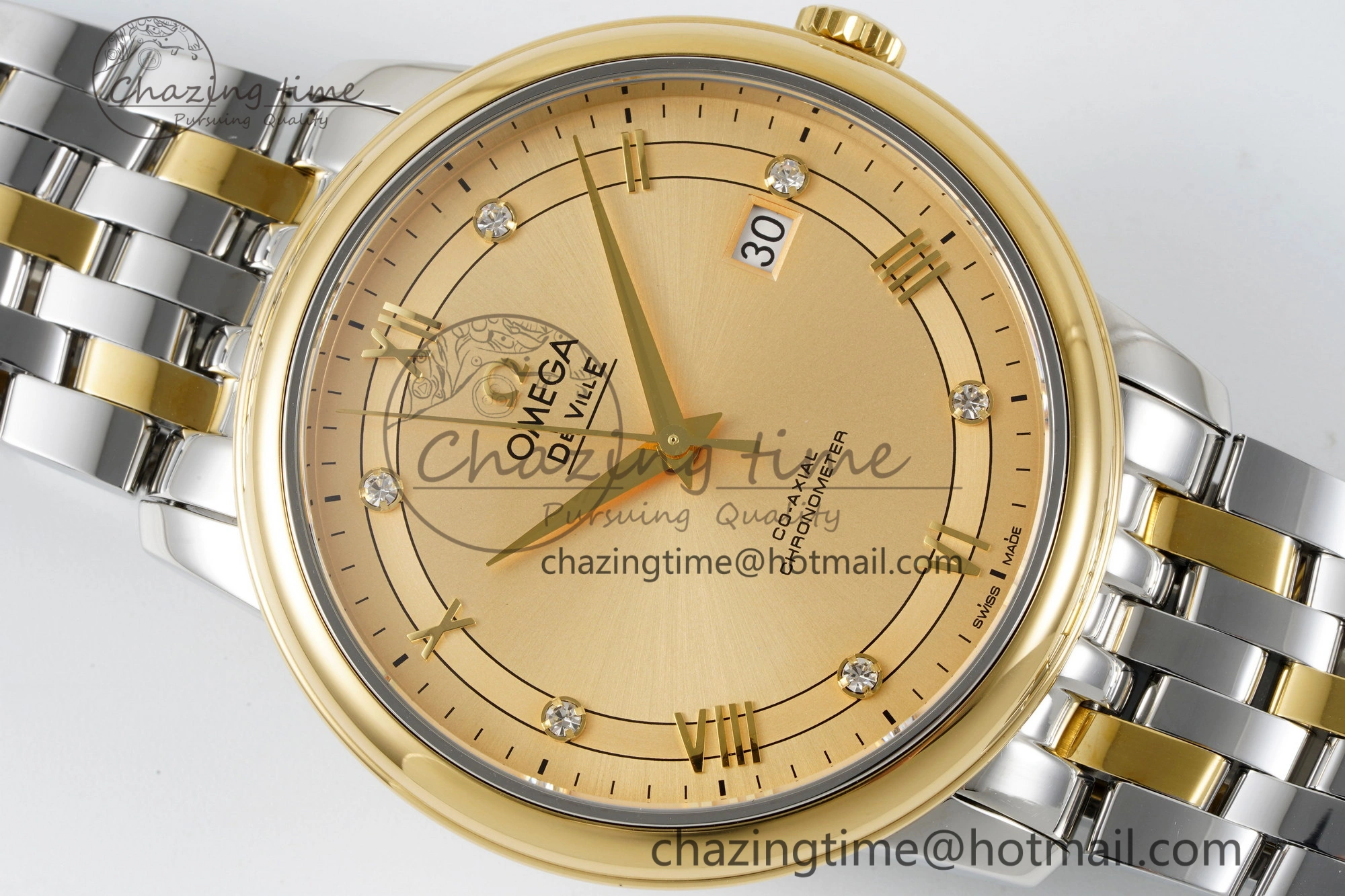 De Ville SS YG TWF 1:1 Best Edition YG Dial on SS YG Bracelet MIYOTA 9015