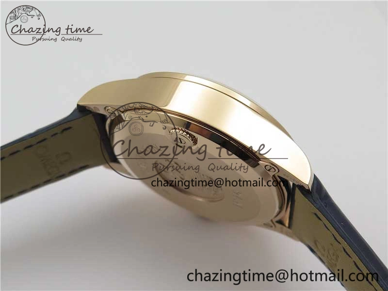 De Ville Tourbillon RG MIF Best Edition Blue Dial on Blue Leather Strap
