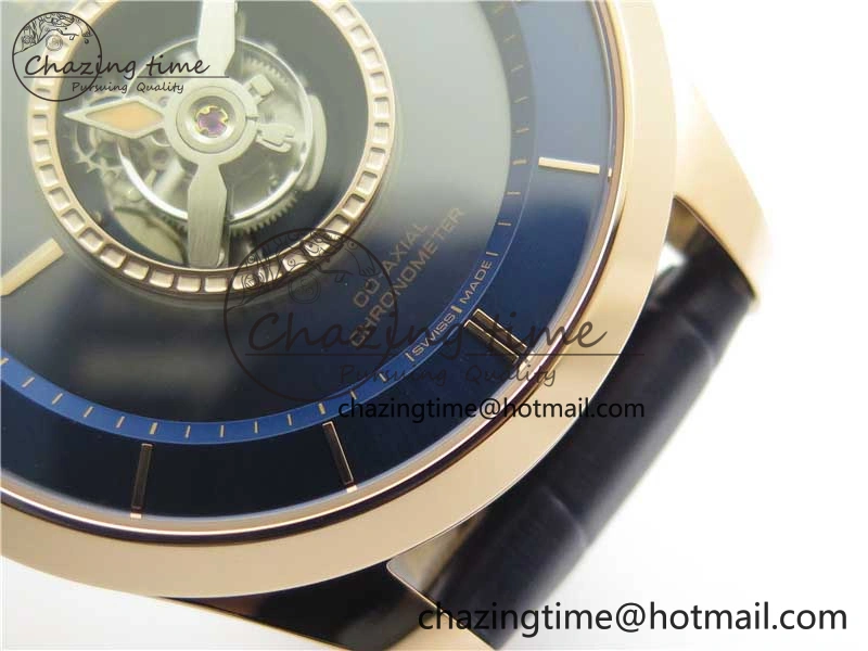 De Ville Tourbillon RG MIF Best Edition Blue Dial on Blue Leather Strap