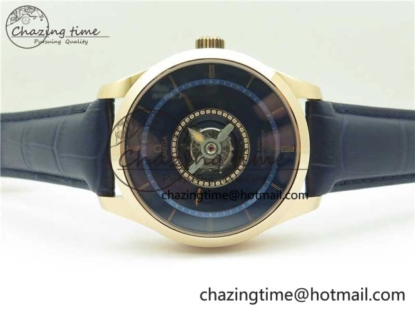 De Ville Tourbillon RG MIF Best Edition Blue Dial on Blue Leather Strap