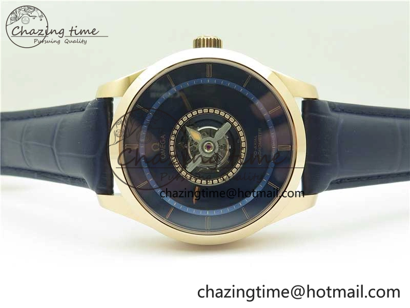 De Ville Tourbillon RG MIF Best Edition Blue Dial on Blue Leather Strap