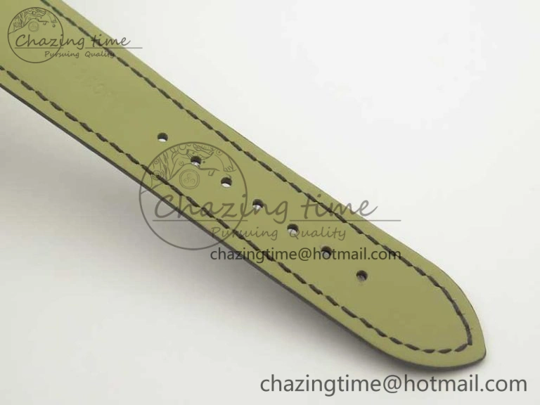 De Ville YG MKF 1:1 Best Edition Silver Dial Diamonds Markers on Black Leather Strap MIYOTA 9015 V4