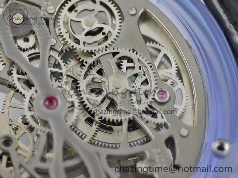 Debuts Quasar Tourbillon Blue Transparent Case RMF Best Edition on Black Leather Strap