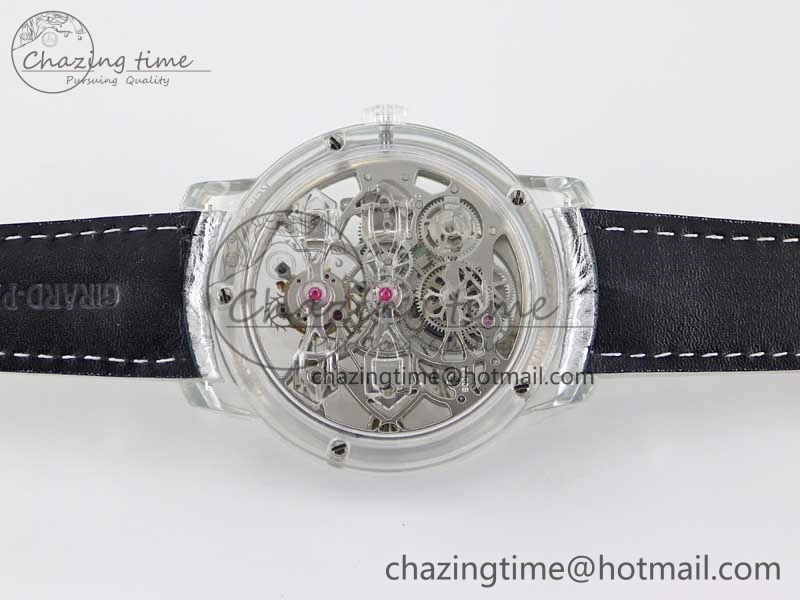Debuts Quasar Tourbillon Transparent Case RMF Best Edition on Black Leather Strap
