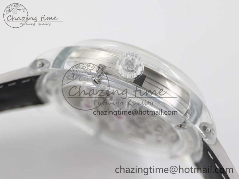 Debuts Quasar Tourbillon Transparent Case RMF Best Edition on Black Leather Strap