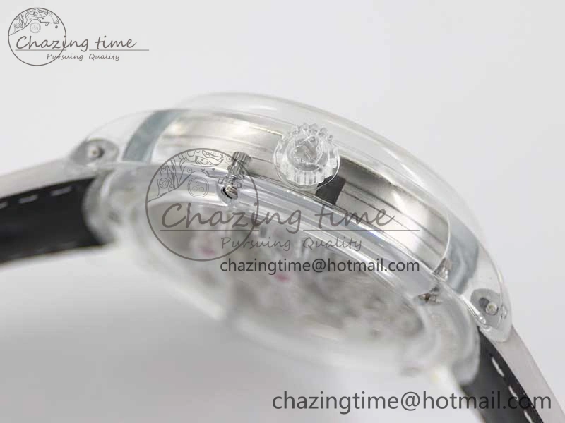Debuts Quasar Tourbillon Transparent Case RMF Best Edition on Black Leather Strap