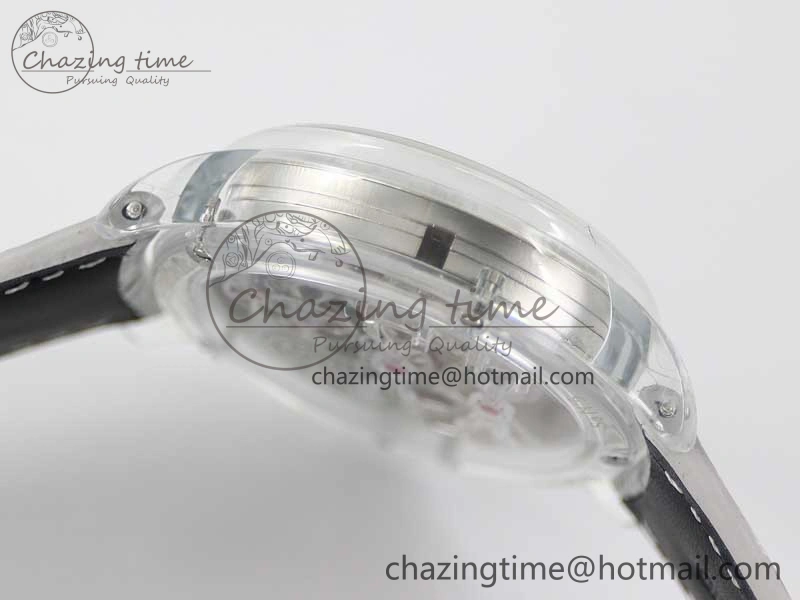 Debuts Quasar Tourbillon Transparent Case RMF Best Edition on Black Leather Strap