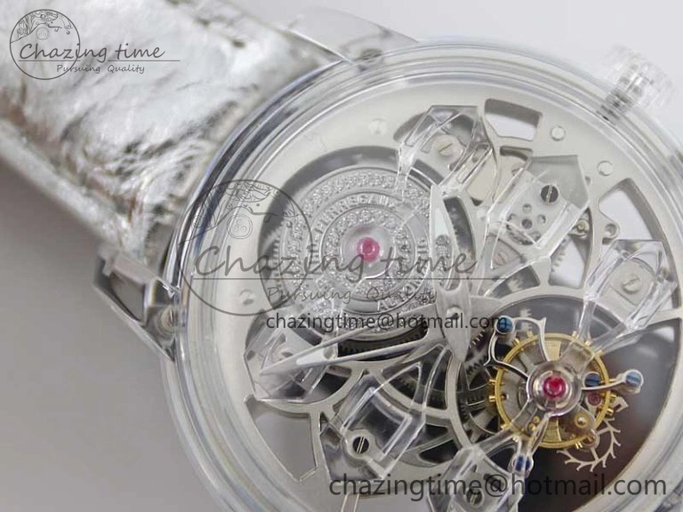 Debuts Quasar Tourbillon Transparent Case RMF Best Edition on Black Leather Strap