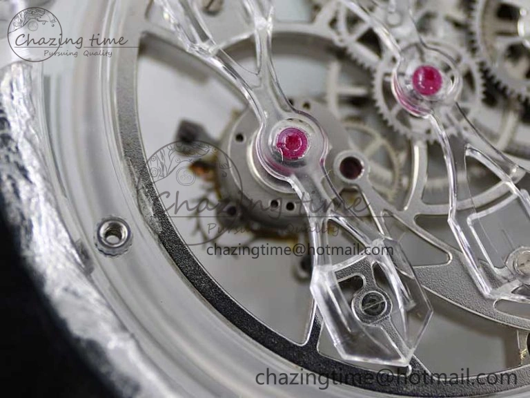 Debuts Quasar Tourbillon Transparent Case RMF Best Edition on Black Leather Strap